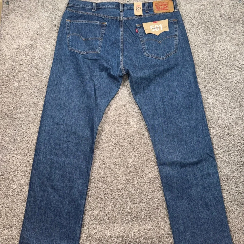 Levi's 501 Original Jeans Mens Big & Tall Button Fly Blue 42x34 NEW